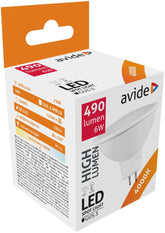 Avide Λάμπα LED Σποτ Αλουμίνιο + Πλαστικό 6W GU5.3 12V 120° Λευκό 4000K